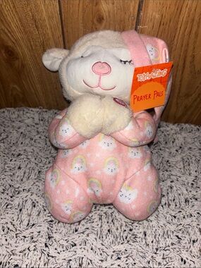 Pink Prayer Pals Plush Lamb - Soft Stuffed Animal